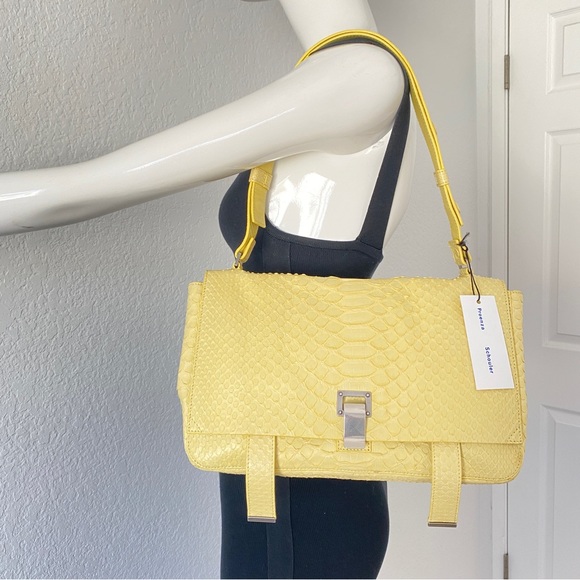 Proenza Schouler Yellow Python Courier Shouder bag - Picture 15 of 15